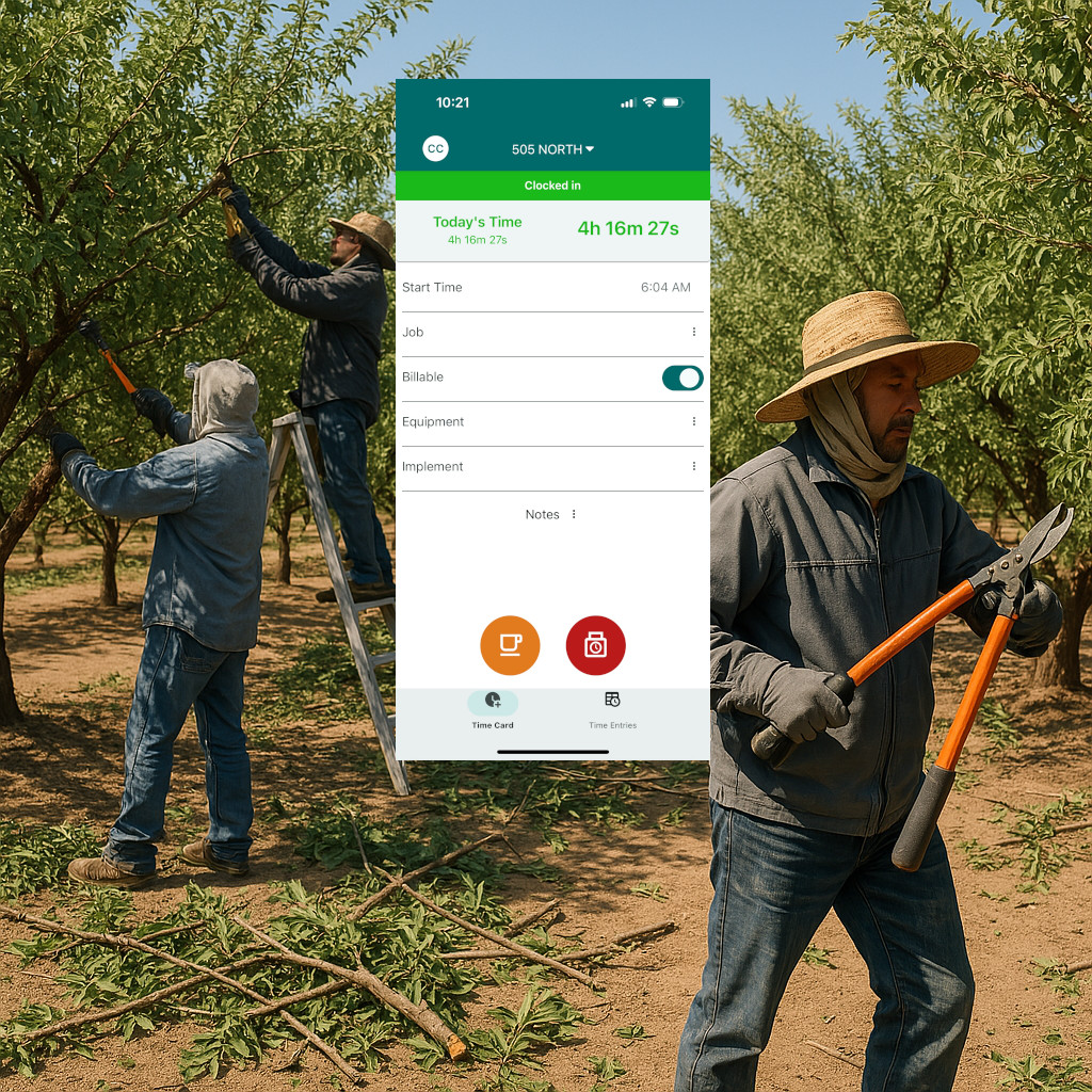 Tracking time for field workers